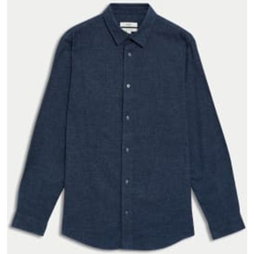 Mens Pure Cotton Flannel Shirt - - M&S Collection - Modalova