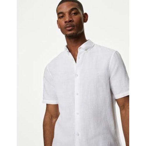 Mens Easy Iron Linen Rich Shirt - - M&S Collection - Modalova