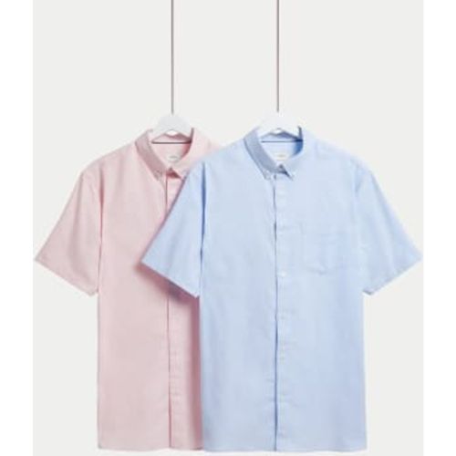 Mens 2pk Pure Cotton Oxford Shirts - - M&S Collection - Modalova