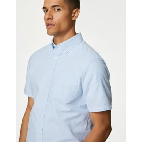 Mens Easy Iron Pure Cotton Oxford Shirt - - M&S Collection - Modalova