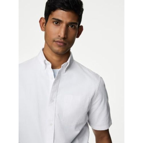 Mens Easy Iron Pure Cotton Oxford Shirt - - M&S Collection - Modalova