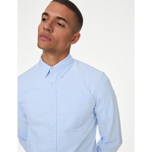 Mens Slim Fit Pure Cotton Oxford Shirt - - M&S Collection - Modalova