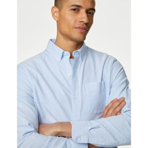 Mens Pure Cotton Oxford Shirt - - M&S Collection - Modalova