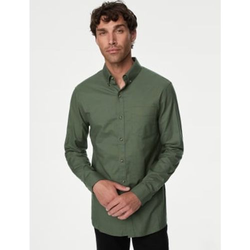 Mens Easy Iron Pure Cotton Oxford Shirt - - M&S Collection - Modalova