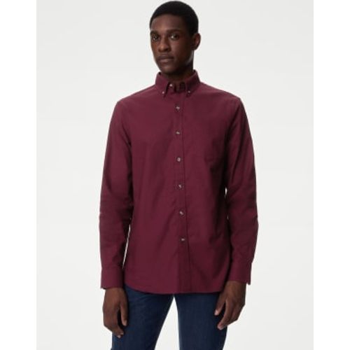 Mens Easy Iron Pure Cotton Oxford Shirt - - M&S Collection - Modalova