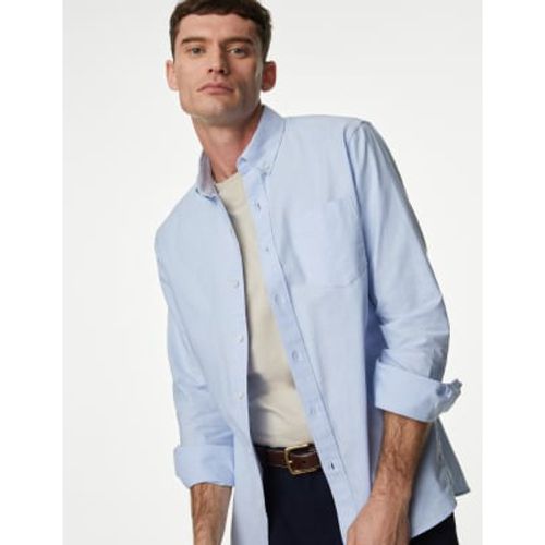 Mens Cotton Rich Oxford Shirt - - M&S Collection - Modalova