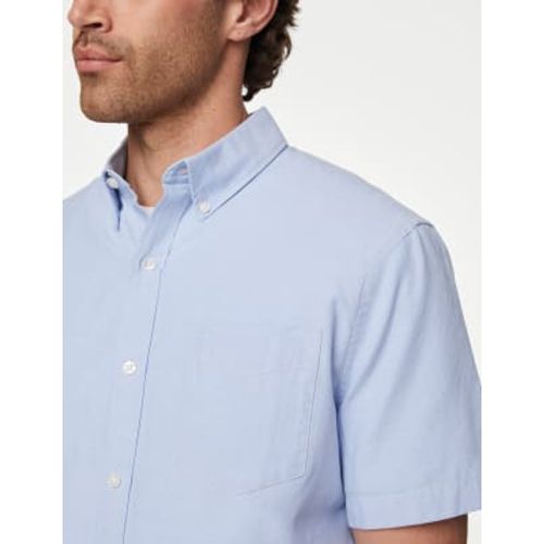 Mens Easy Iron Cotton Rich Oxford Shirt - - M&S Collection - Modalova