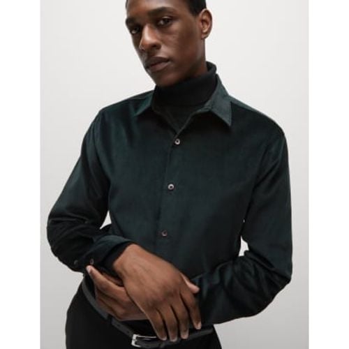 Mens Cotton Rich Velour Shirt - - M&S Collection - Modalova