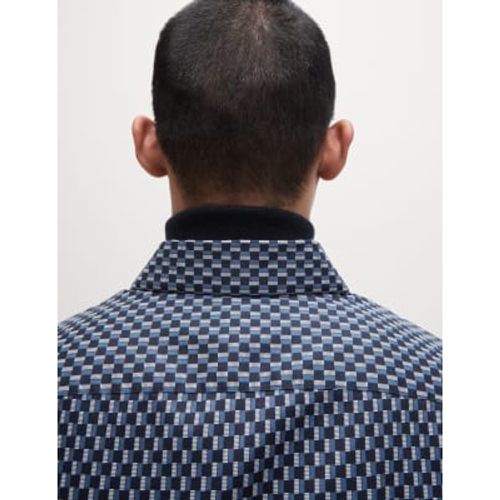 Mens Cotton Blend Print Shirt - - M&S Collection - Modalova