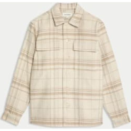 Mens Checked Double Faced Overshirt With Wool - - Autograph - Modalova