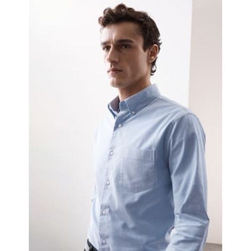 Mens Slim Fit Cotton Rich Oxford Shirt - - Autograph - Modalova