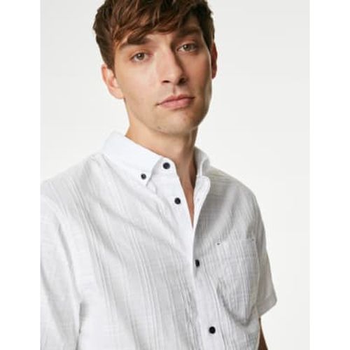 Mens Pure Cotton Check Shirt - - M&S Collection - Modalova