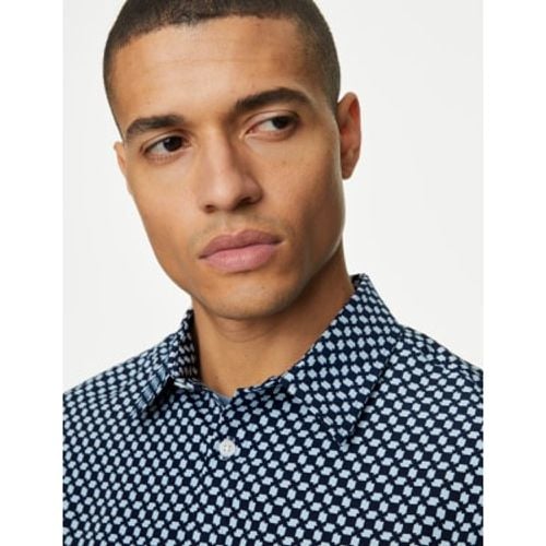 Mens Easy Iron Geometric Print Shirt - - M&S Collection - Modalova