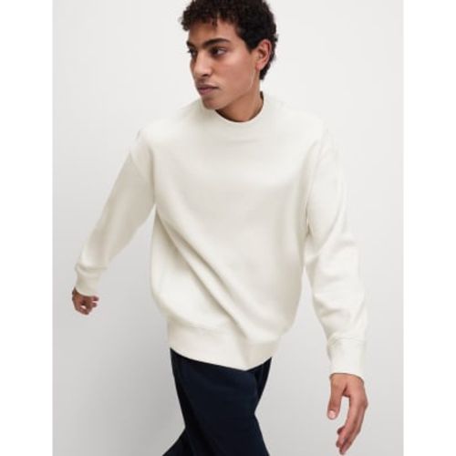 Mens Oversized Cotton Rich Crew Neck Sweatshirt - - M&S Collection - Modalova