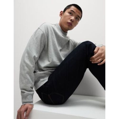 Mens Oversized Cotton Rich Crew Neck Sweatshirt - - M&S Collection - Modalova