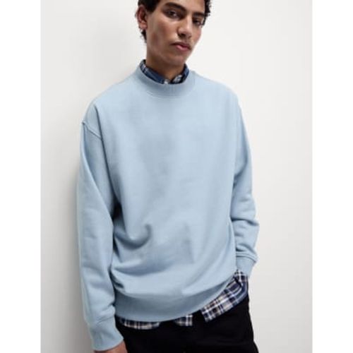 Mens Oversized Cotton Rich Crew Neck Sweatshirt - - M&S Collection - Modalova