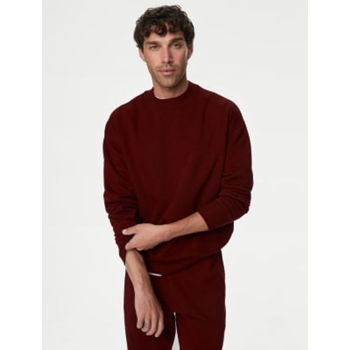 Mens Oversized Cotton Rich Crew Neck Sweatshirt - - M&S Collection - Modalova