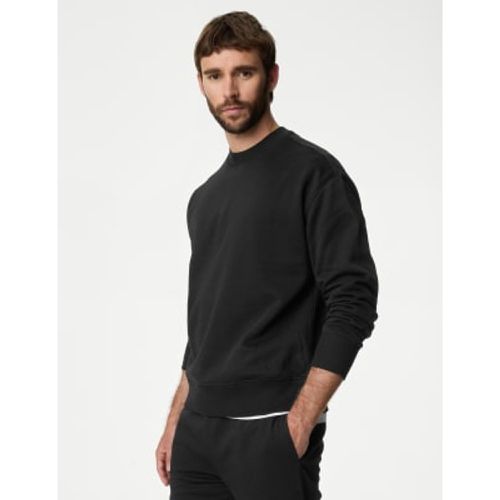 Mens Oversized Cotton Rich Crew Neck Sweatshirt - - M&S Collection - Modalova