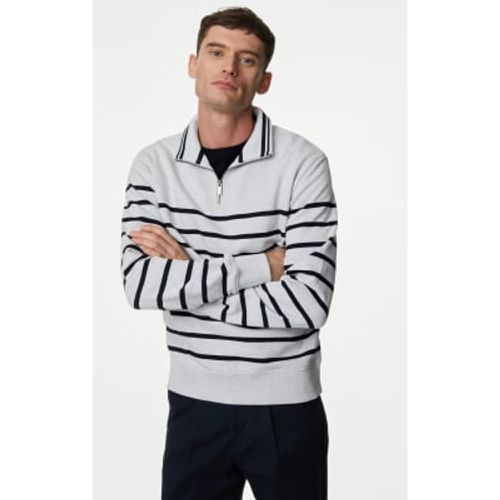 Mens Pure Cotton Striped Sweatshirt - - M&S Collection - Modalova