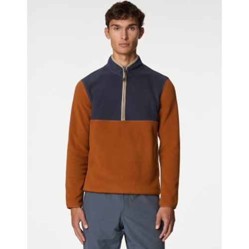 Mens Half Zip Colour Block Micro Fleece - - Goodmove - Modalova