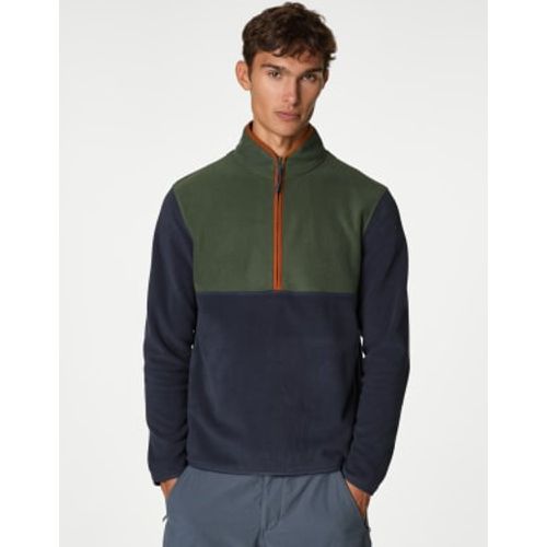 Mens Half Zip Colour Block Micro Fleece - - Goodmove - Modalova