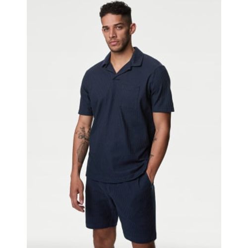 Mens Pure Cotton Textured Polo Shirt - - Autograph - Modalova