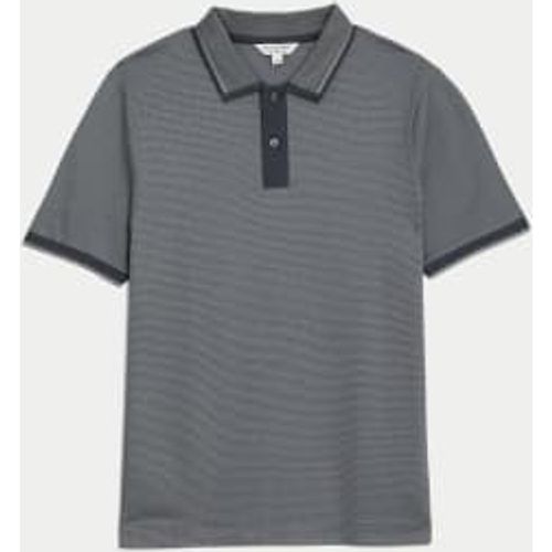 Mens Pure Cotton Jacquard Polo Shirt - - Autograph - Modalova