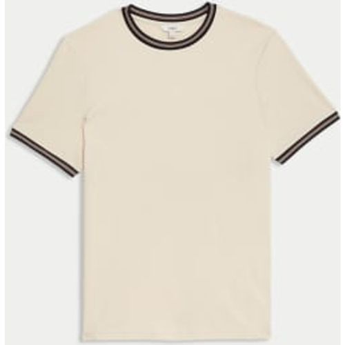 Mens Pure Cotton Tipped T-Shirt - - M&S Collection - Modalova