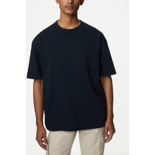 Mens Oversized Pure Cotton Heavy Weight T shirt - - M&S Collection - Modalova