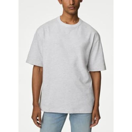 Mens Oversized Pure Cotton Heavy Weight T shirt - - M&S Collection - Modalova