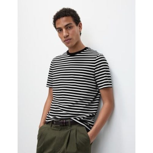 Mens Regular Fit Crew Neck Striped T-Shirt - - M&S Collection - Modalova