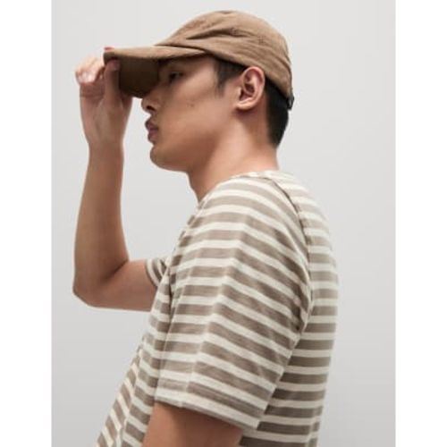 Mens Regular Fit Crew Neck Striped T-Shirt - M&S Collection - Modalova