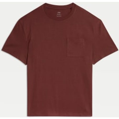 Mens Pure Cotton Midweight Pocket T-shirt - - M&S Collection - Modalova