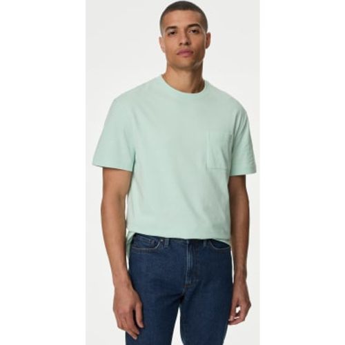 Mens Pure Cotton Midweight Pocket T-shirt - /, / - M&S Collection - Modalova