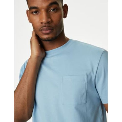 Mens Pure Cotton Midweight Pocket T-shirt - - M&S Collection - Modalova