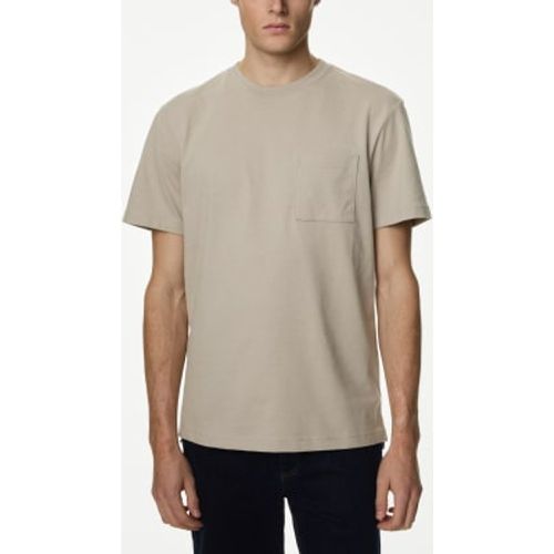 Mens Pure Cotton Midweight Pocket T-shirt - - M&S Collection - Modalova