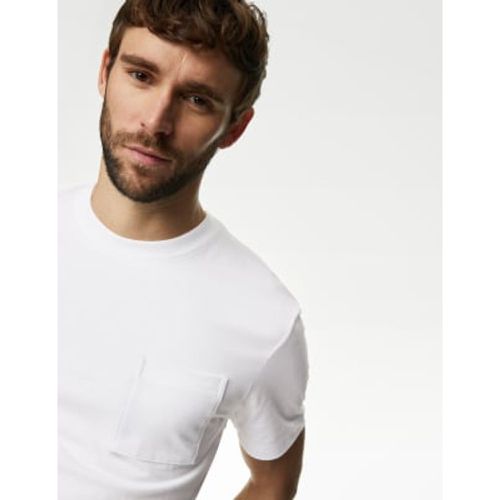 Mens Pure Cotton Midweight Pocket T-shirt - - M&S Collection - Modalova