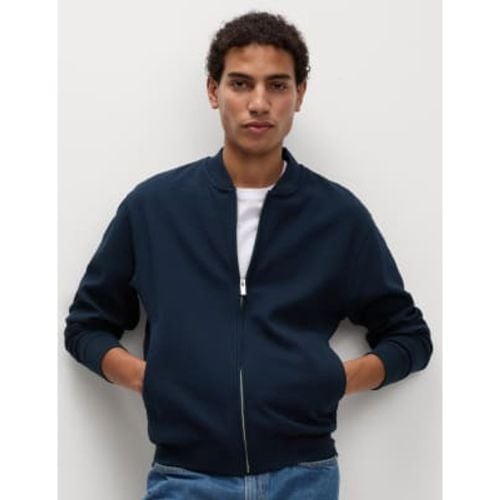 Mens Pure Cotton Bomber Jacket - - M&S Collection - Modalova