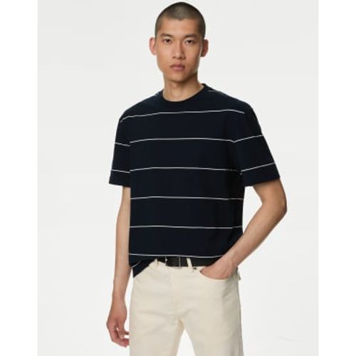 Mens Pure Cotton Striped T-shirt - - M&S Collection - Modalova