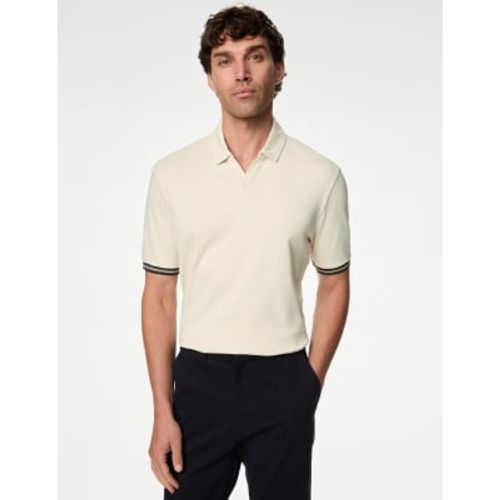 Mens Pure Cotton Tipped Polo Shirt - - M&S Collection - Modalova