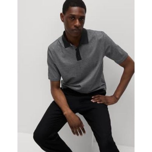 Mens Pure Cotton Polo Shirt - - M&S Collection - Modalova