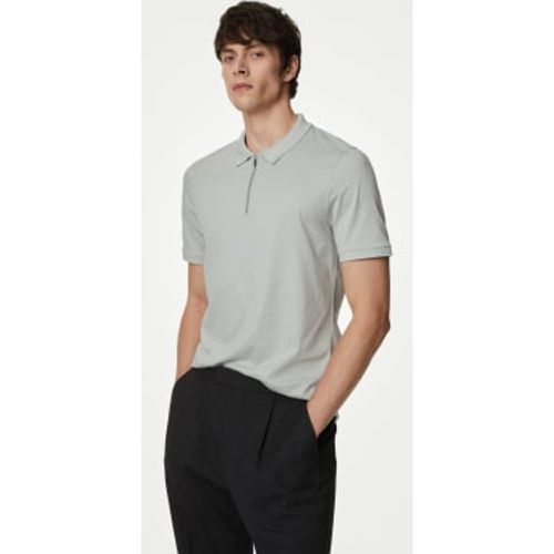 Mens Pure Supima® Cotton Half Zip Polo Shirt - - Autograph - Modalova