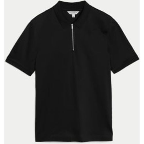 Mens Pure Supima® Cotton Half Zip Polo Shirt - - Autograph - Modalova