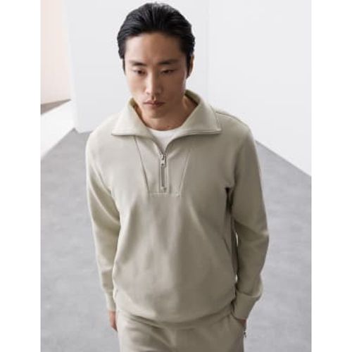 Mens Cotton Rich Half Zip Sweatshirt - - Autograph - Modalova