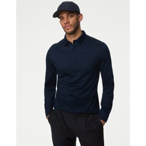 Mens Pure Supima® Cotton Long Sleeve Polo Shirt - - Autograph - Modalova