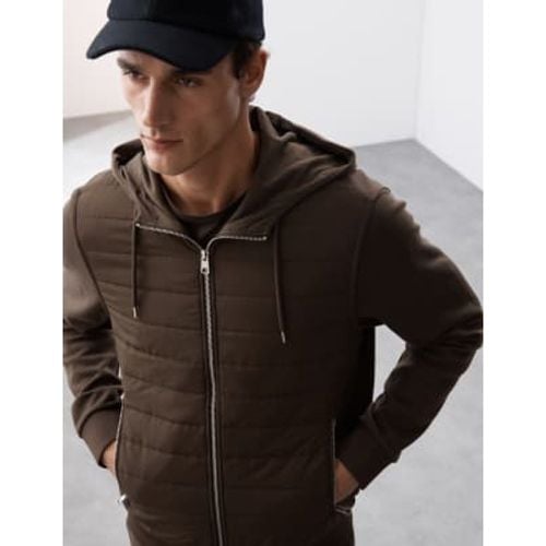 Mens Cotton Rich Zip Up Hooded Jacket with Stormwear™ - - Autograph - Modalova