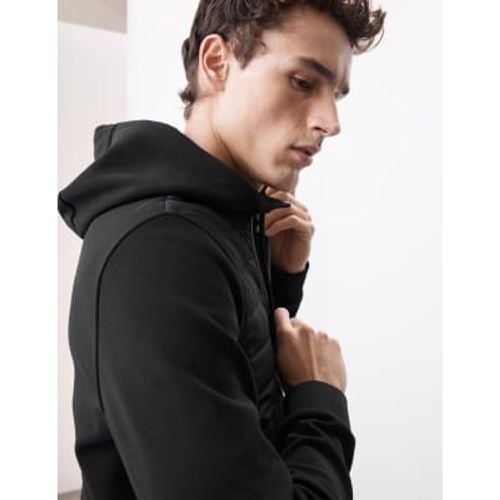 Mens Cotton Rich Zip Up Hooded Jacket with Stormwear™ - - Autograph - Modalova