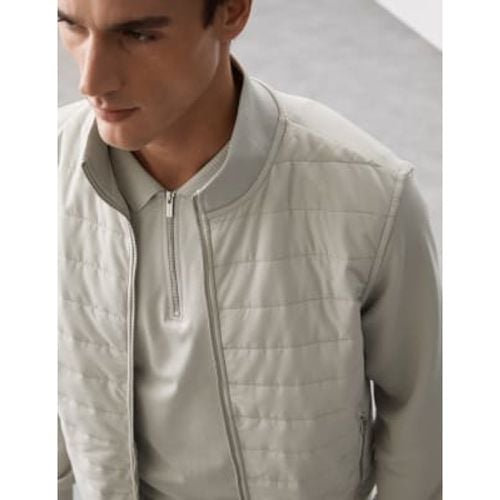 Mens Cotton Rich Zip Up Quilted Jacket - - Autograph - Modalova