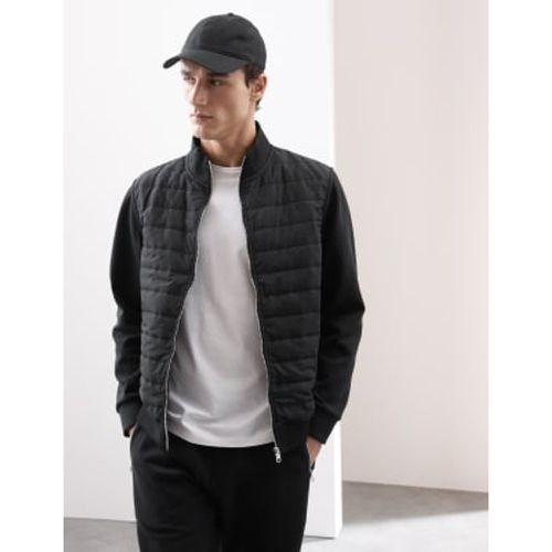 Mens Cotton Rich Zip Up Quilted Jacket - - Autograph - Modalova