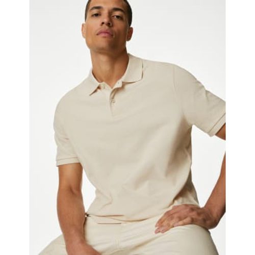 Mens Pure Cotton Pique Regular Fit Polo Shirt - - M&S Collection - Modalova